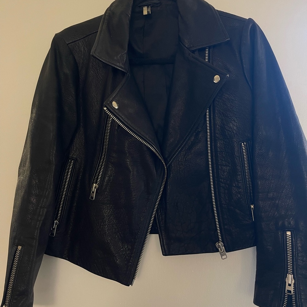 Top Shop Black Leather Moto Jacket